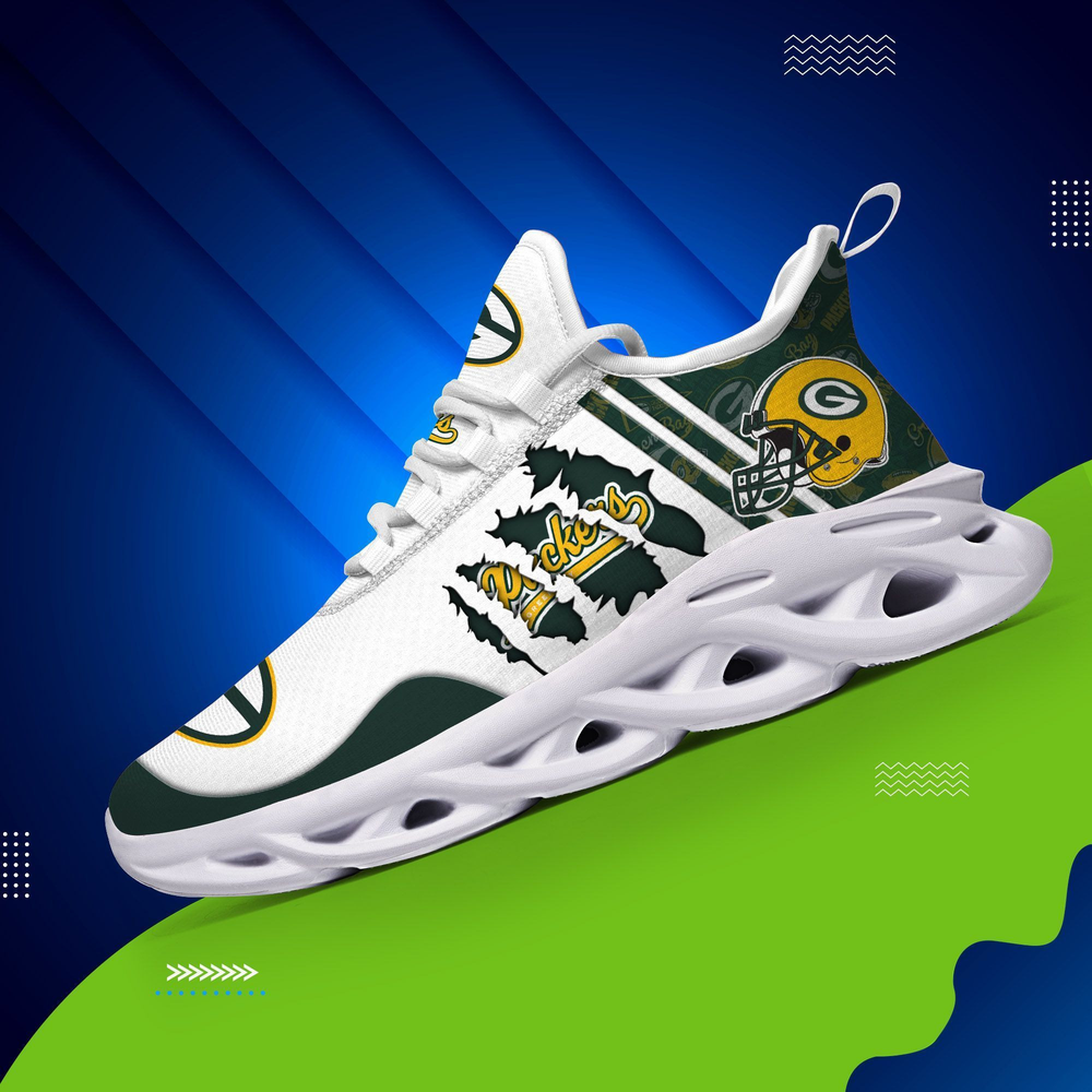 Green Bay Packers Max Soul Shoes Sneakers for Men And Women – NFL Football Fan Shoes, Team Sneakers