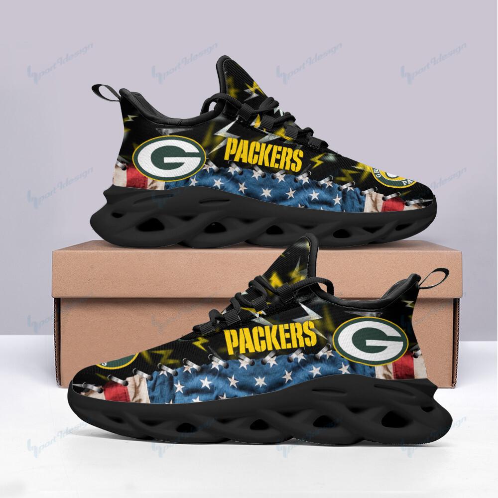 Green Bay Packers Max Soul Shoes Sneakers for Men And Women – NFL Football Fan Shoes, Team Sneakers - Image 4