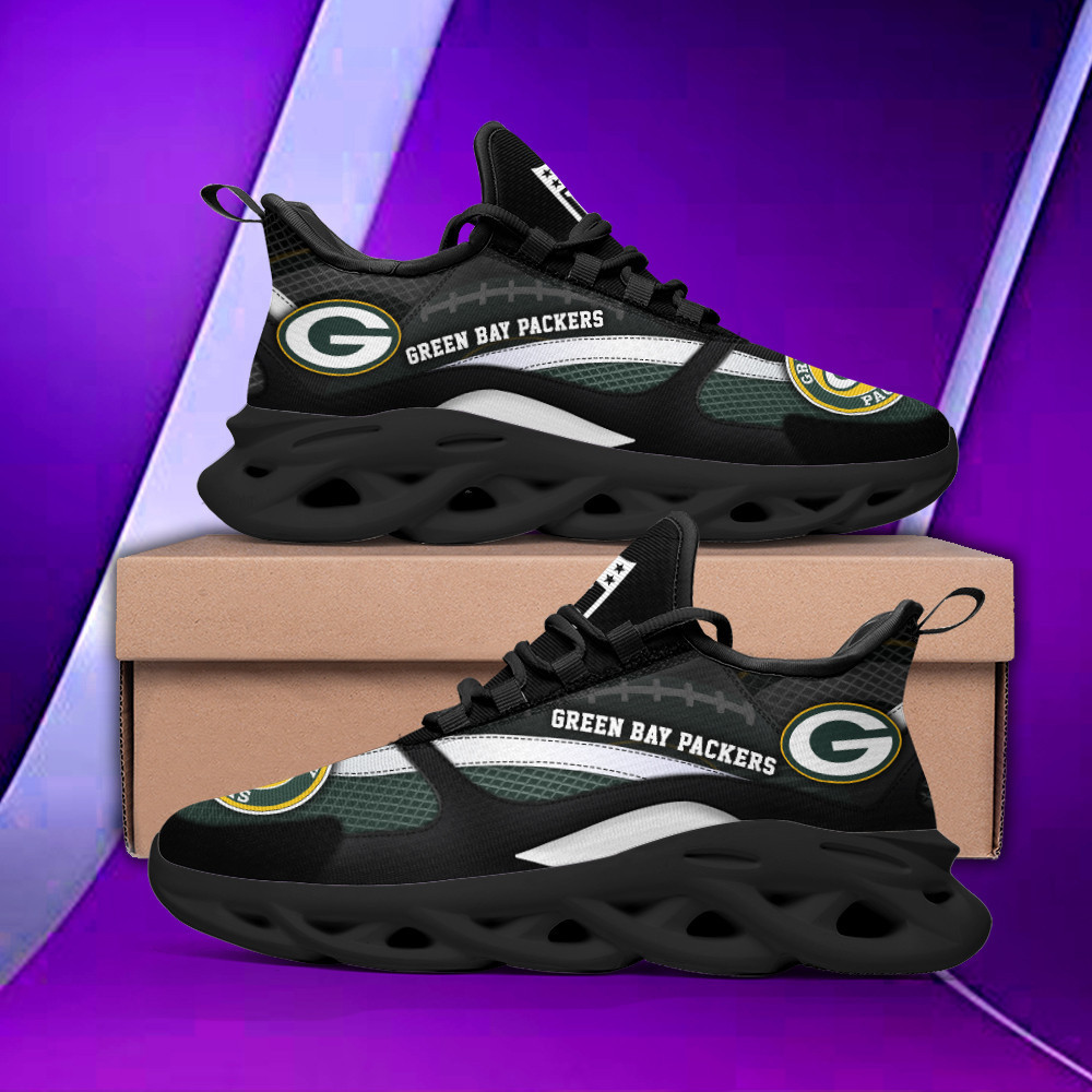 Green Bay Packers Max Soul Shoes Sneakers for Men And Women – NFL Football Fan Shoes, Team Sneakers