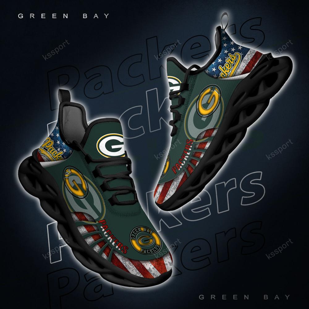 Green Bay Packers Max Soul Shoes Sneakers for Men And Women – NFL Football Fan Shoes, Team Sneakers - Image 3