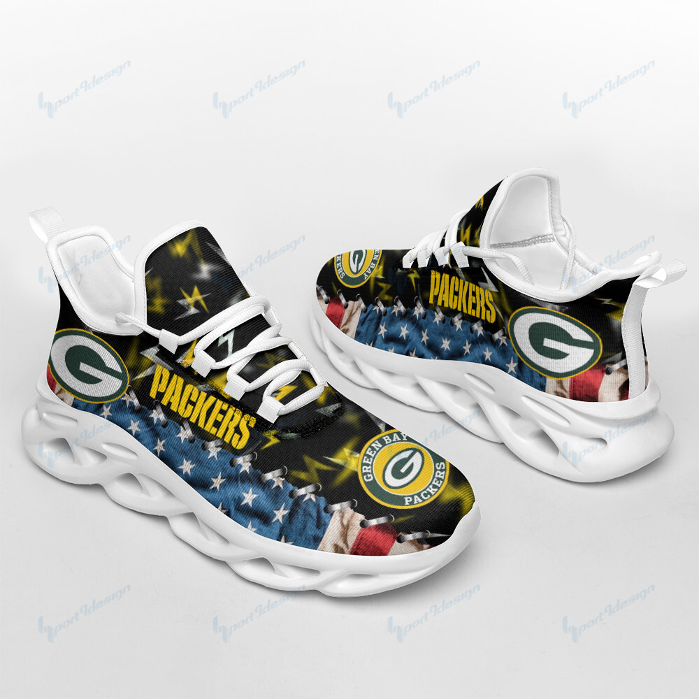 Green Bay Packers Max Soul Shoes Sneakers for Men And Women – NFL Football Fan Shoes, Team Sneakers