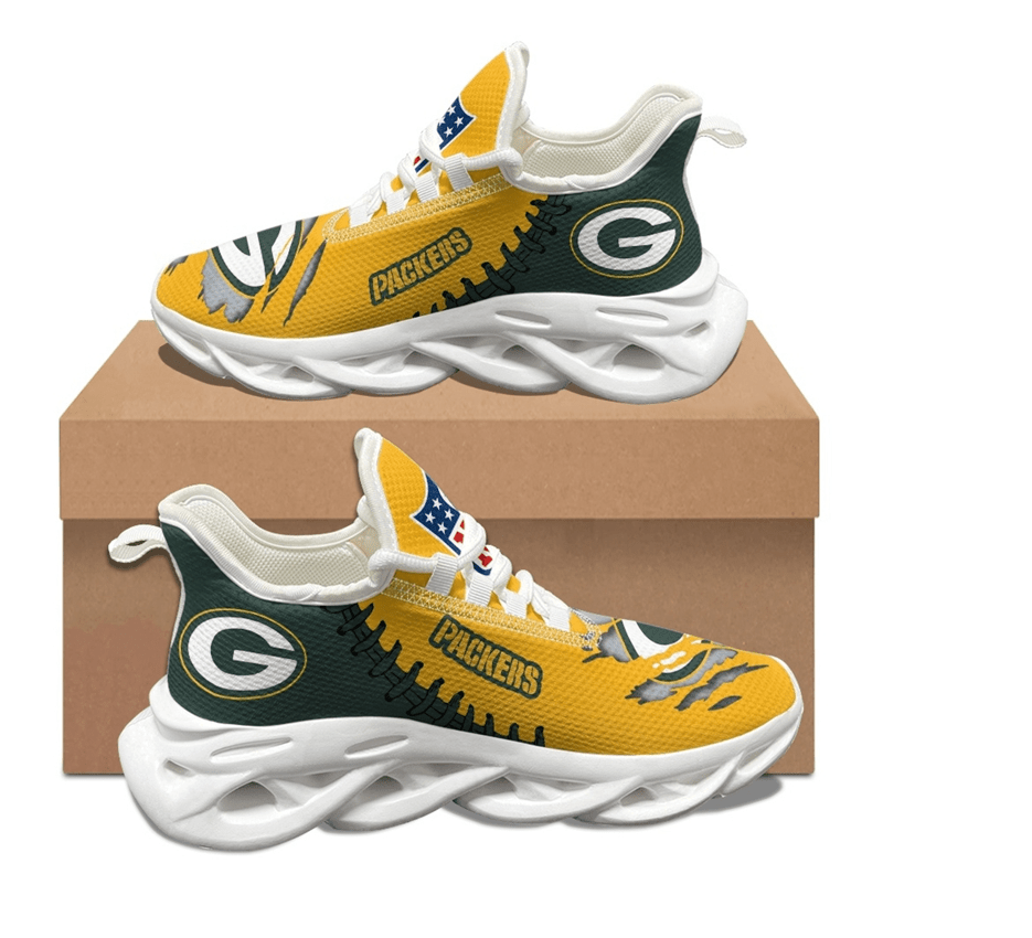 Green Bay Packers Max Soul Shoes Sneakers for Men And Women – NFL Football Fan Shoes, Team Sneakers
