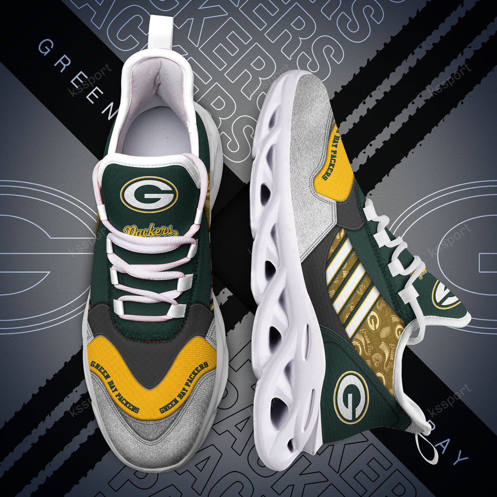 Green Bay Packers Max Soul Shoes Sneakers for Men And Women – NFL Football Fan Shoes, Team Sneakers