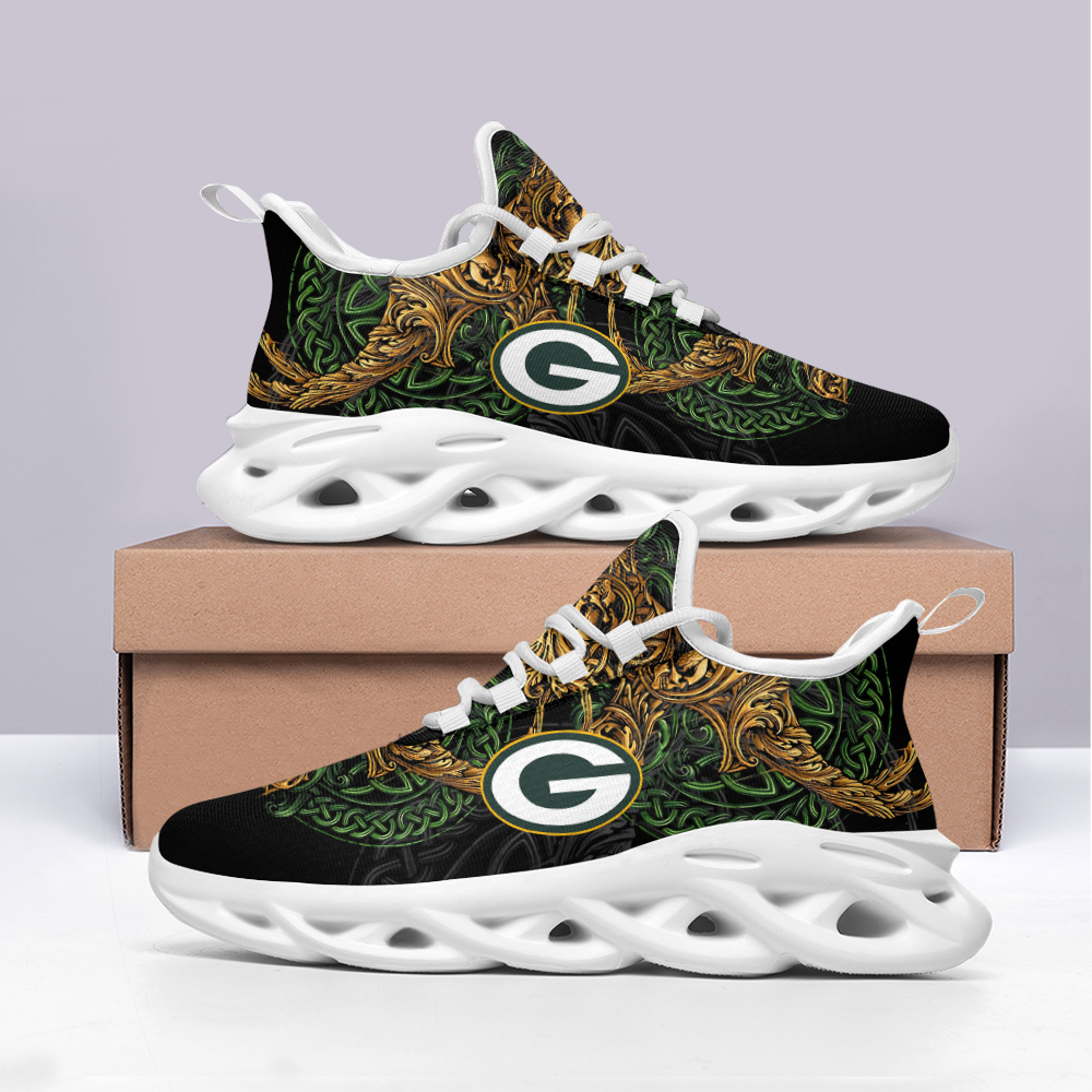 Green Bay Packers Max Soul Shoes Sneakers for Men And Women – NFL Football Fan Shoes, Team Sneakers