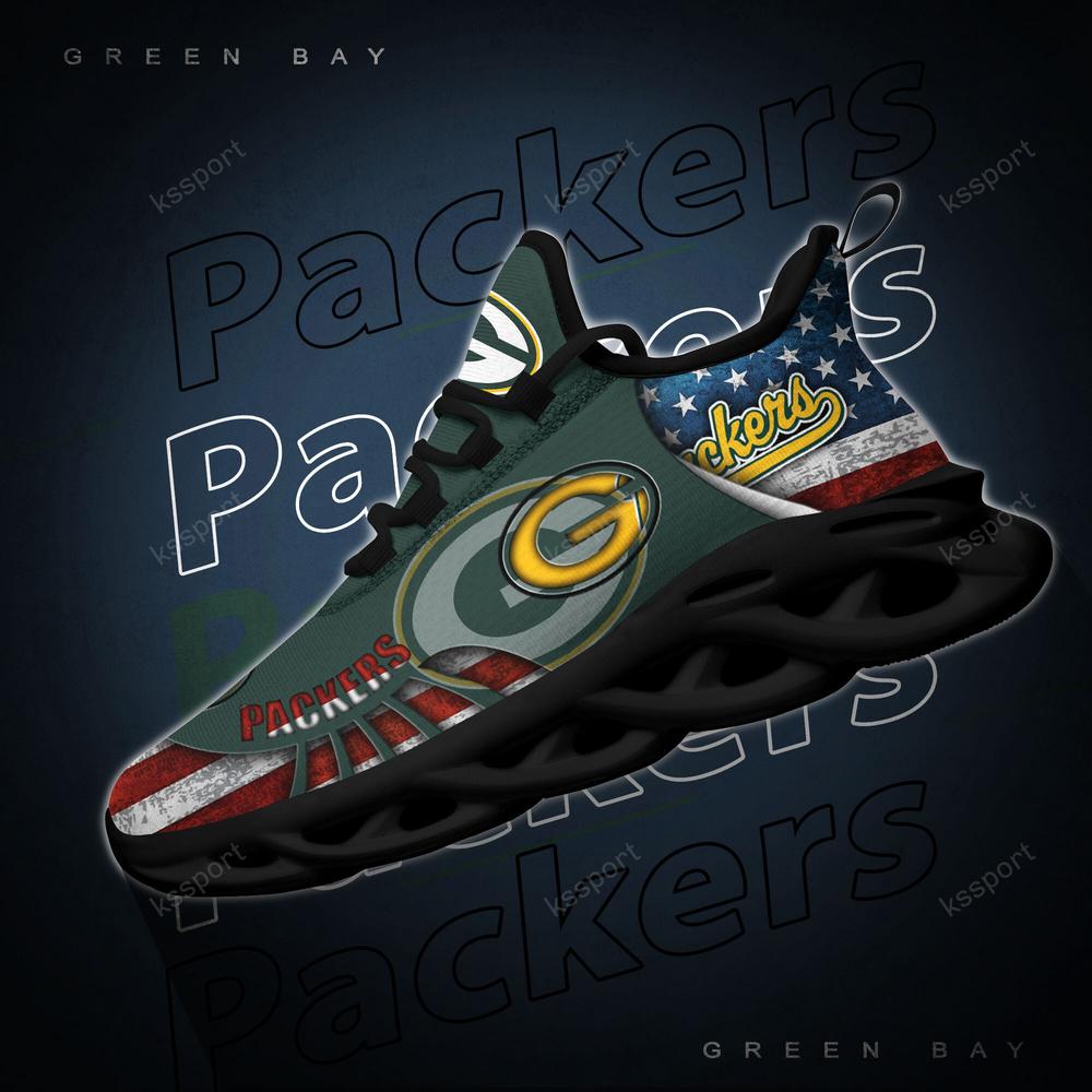 Green Bay Packers Max Soul Shoes Sneakers for Men And Women – NFL Football Fan Shoes, Team Sneakers - Image 4