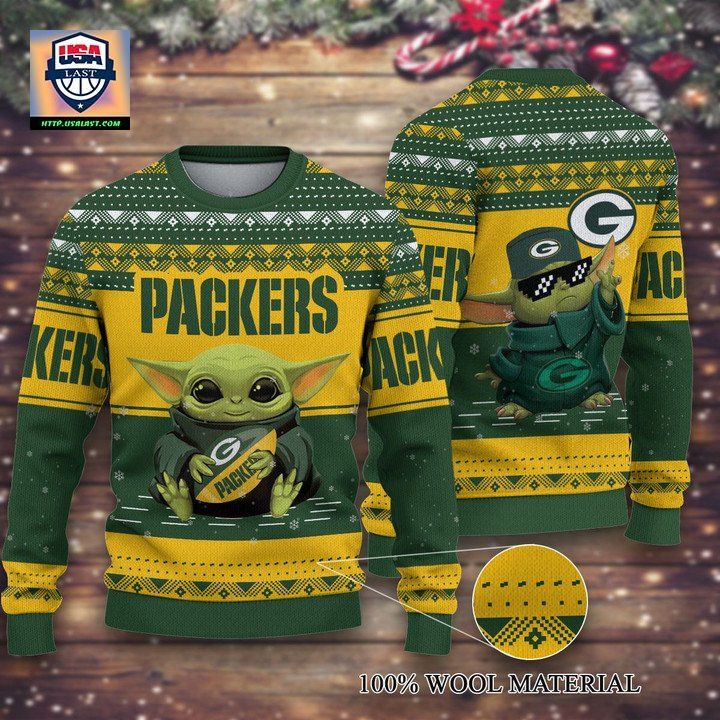 Green Bay Packers Merry Christmas Knitted Ugly Sweater