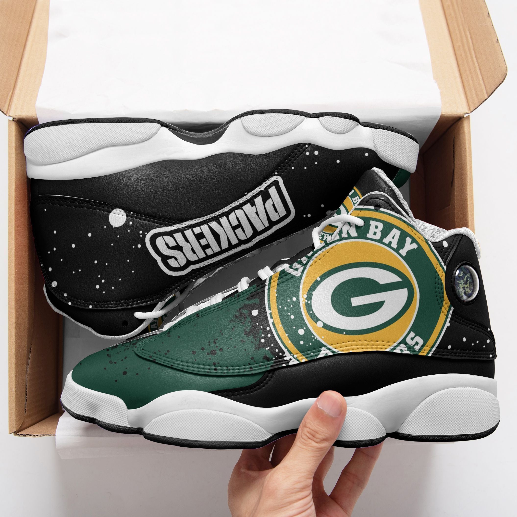 Green Bay Packers NFL JD13 Sneakers Shoes for Men & Women | Custom Fan Gift