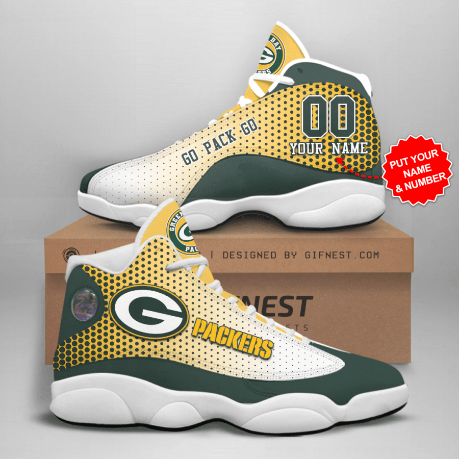 Green Bay Packers NFL JD13 Sneakers Shoes for Men & Women | Custom Fan Gift