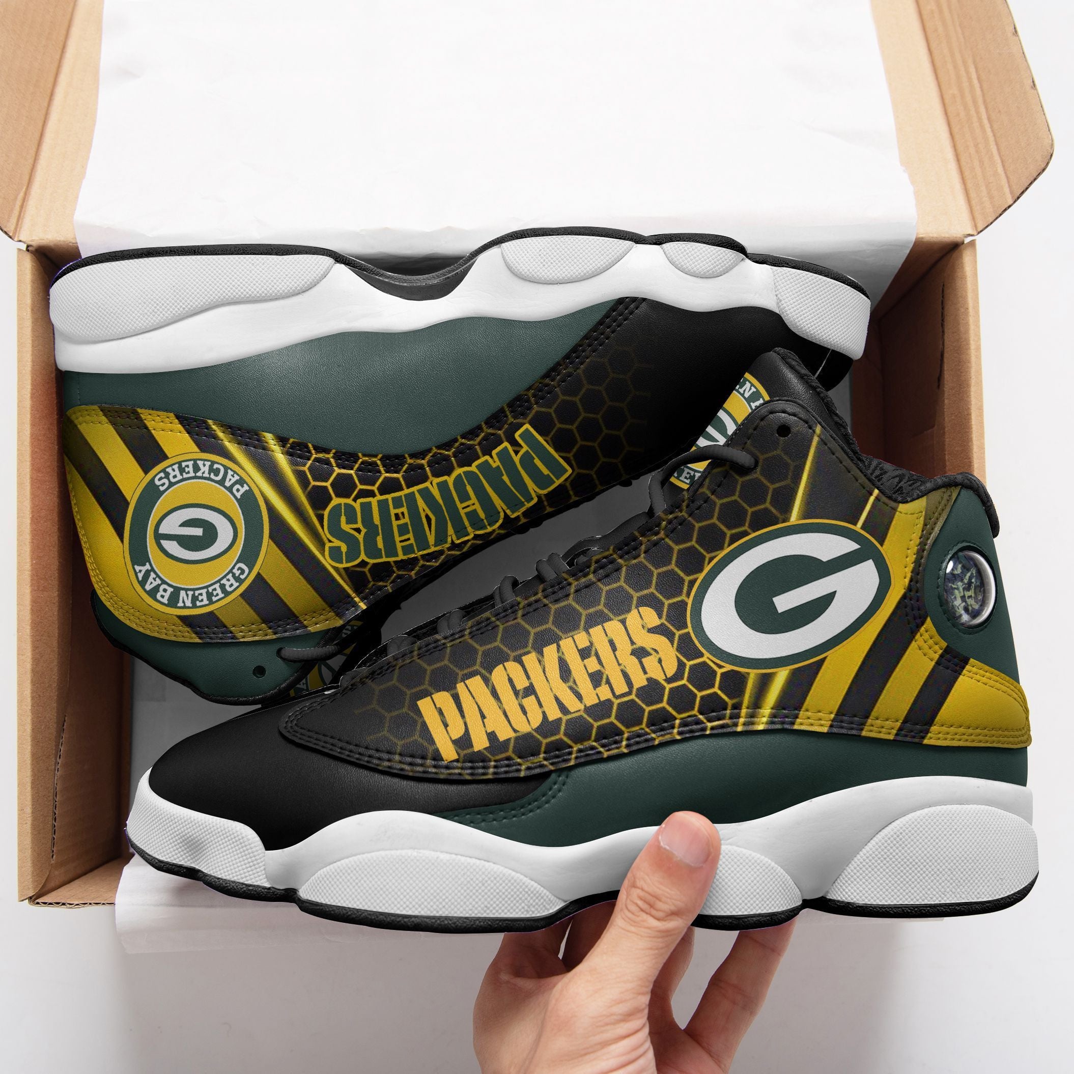 Green Bay Packers NFL JD13 Sneakers Shoes for Men & Women | Custom Fan Gift