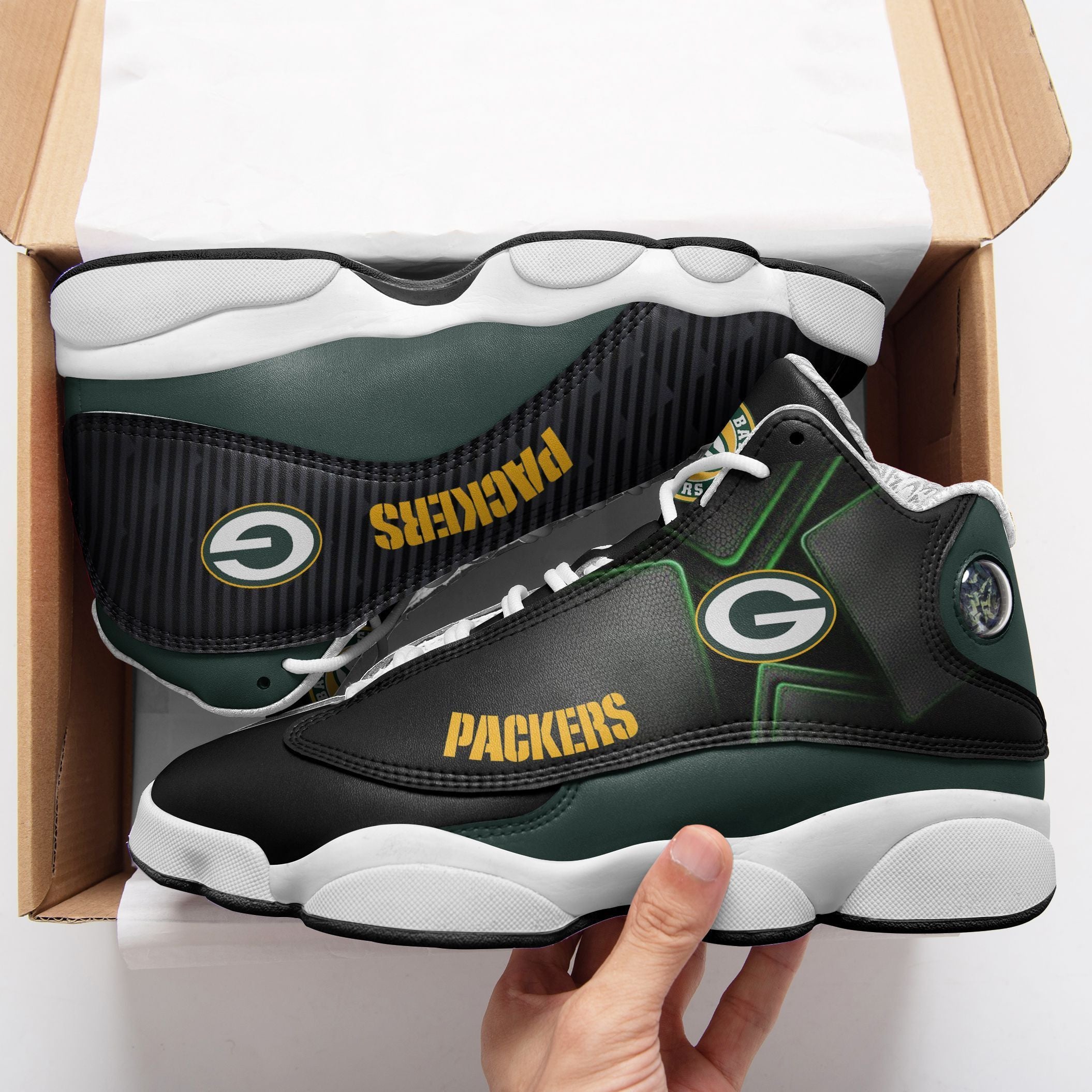Green Bay Packers NFL JD13 Sneakers Shoes for Men & Women | Custom Fan Gift