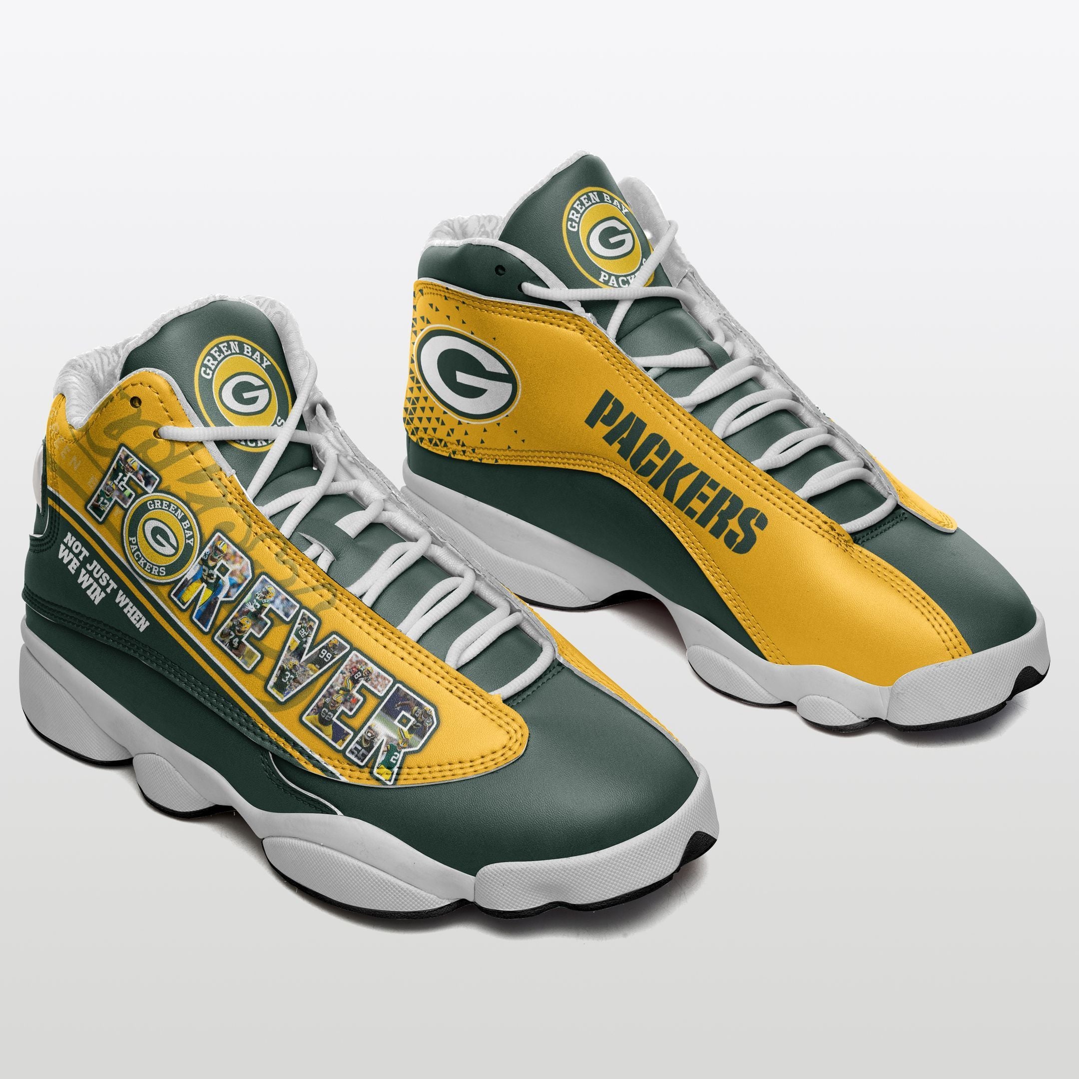 Green Bay Packers NFL JD13 Sneakers Shoes for Men & Women | Custom Fan Gift