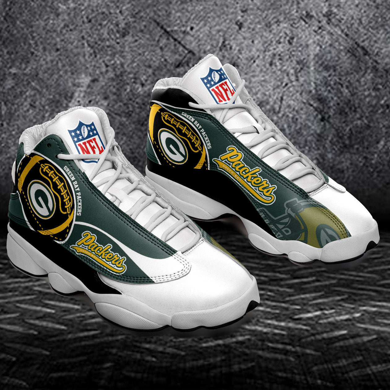 Green Bay Packers NFL JD13 Sneakers Shoes for Men & Women | Custom Fan Gift