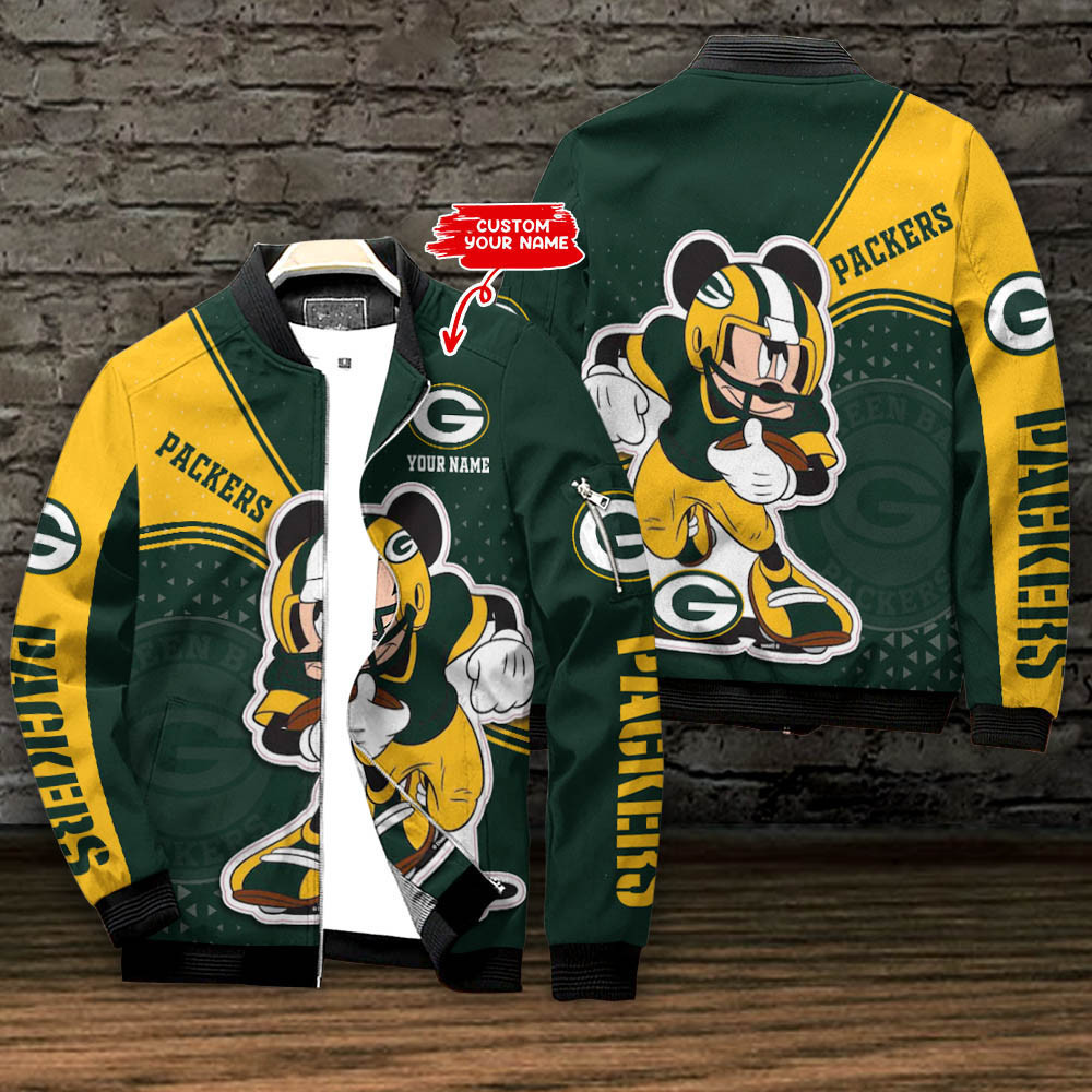 Green Bay Packers Personalized Bomber Jacket | NFL Team Jacket for Men & Women | Football Fan Gift