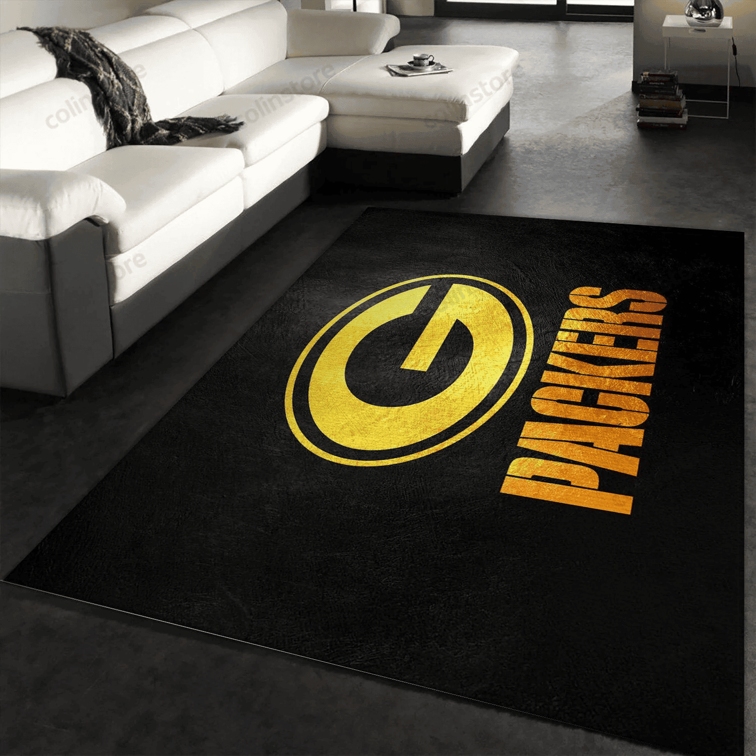 Green Bay Packers Rectangle Area Rug – Full Print Carpet For Living Room & Bedroom Home Decor