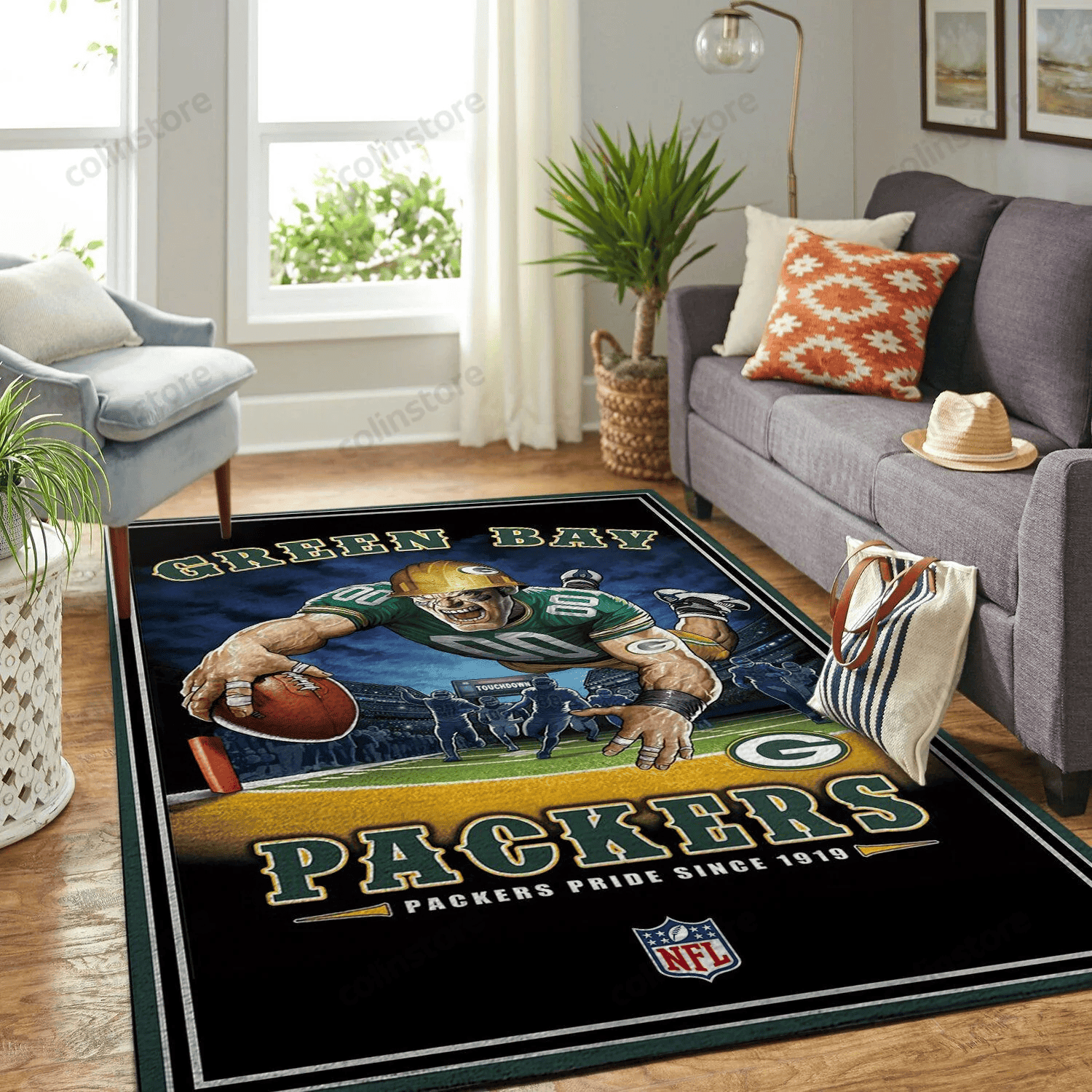 Green Bay Packers Team Pride Nice Gift Rectangle Area Rug – Full Print Carpet For Living Room & Bedroom Home Decor