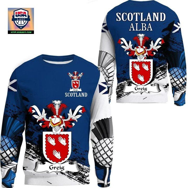 Greig Scottish Family Crest Scotland Special Sweater 