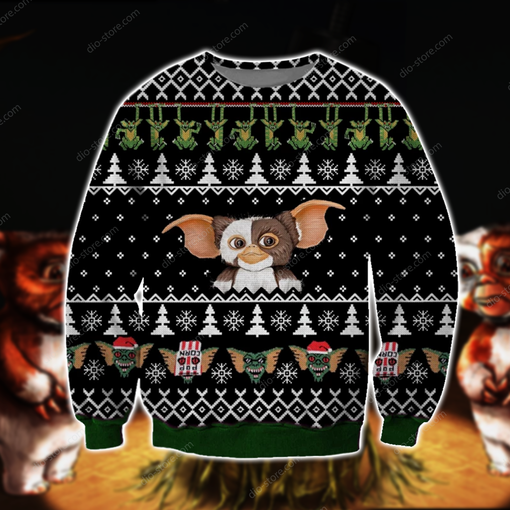 Gremlins Knitting Pattern 3D Print Ugly Christmas Sweater