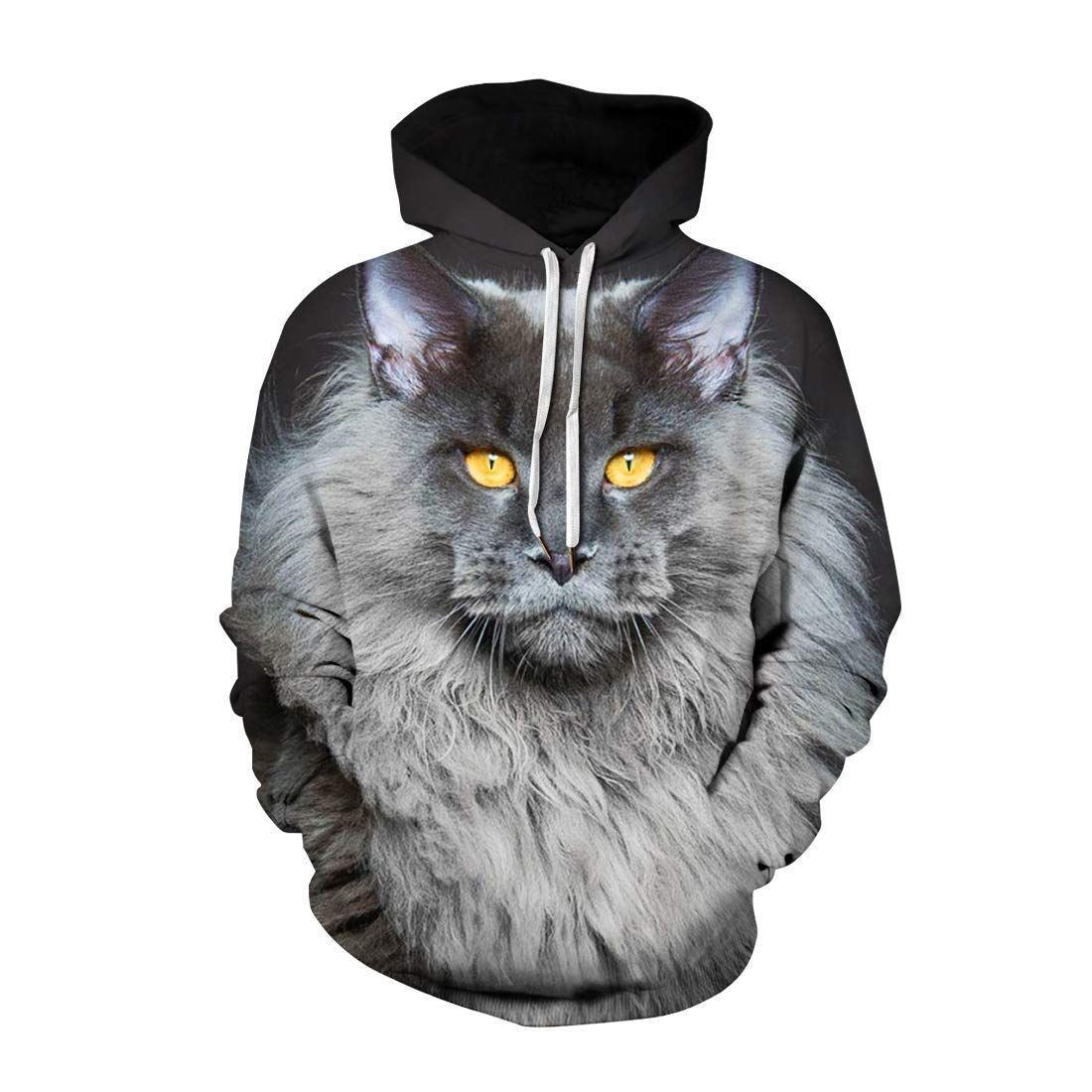 Grey Cat 3D All Over Print Hoodie & Zip Hoodie