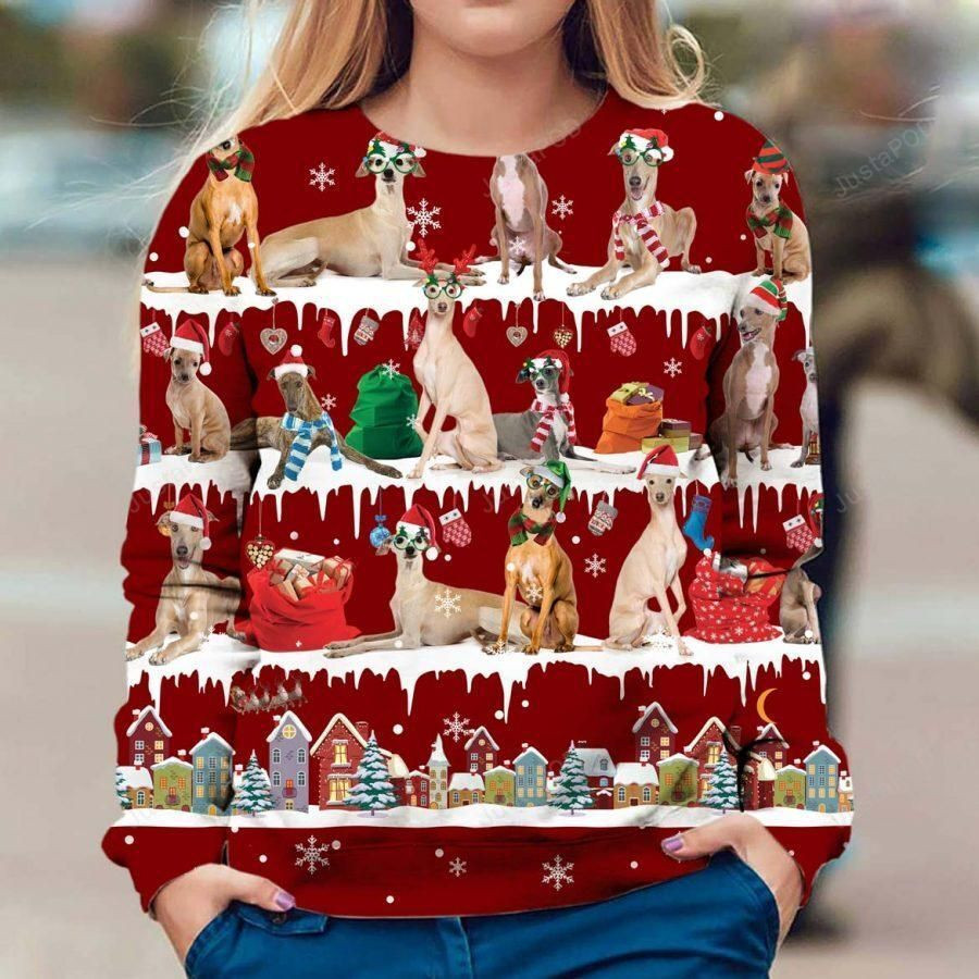 Greyhound Dog Ugly Christmas Sweater, Perfect Holiday Gift
