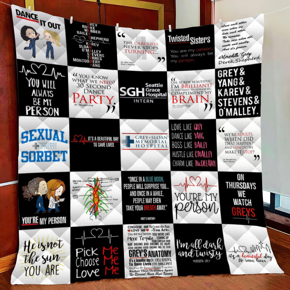 Grey??S Anatomy Fleece Blanket Quilt Blanket