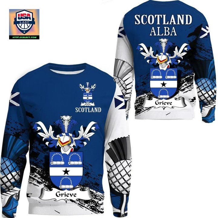 Grieve Scottish Family Crest Scotland Special Sweater 
