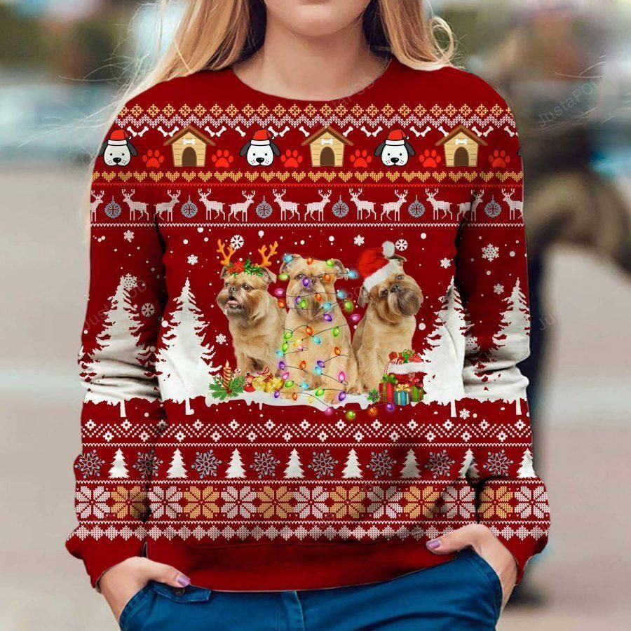 Griffon Bruxellois Ugly Christmas Sweater, Perfect Holiday Gift