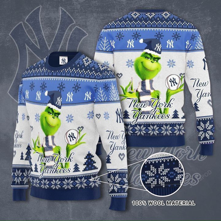 Grinch New York Yankees 3D Ugly Christmas Sweater, Perfect Holiday Gift