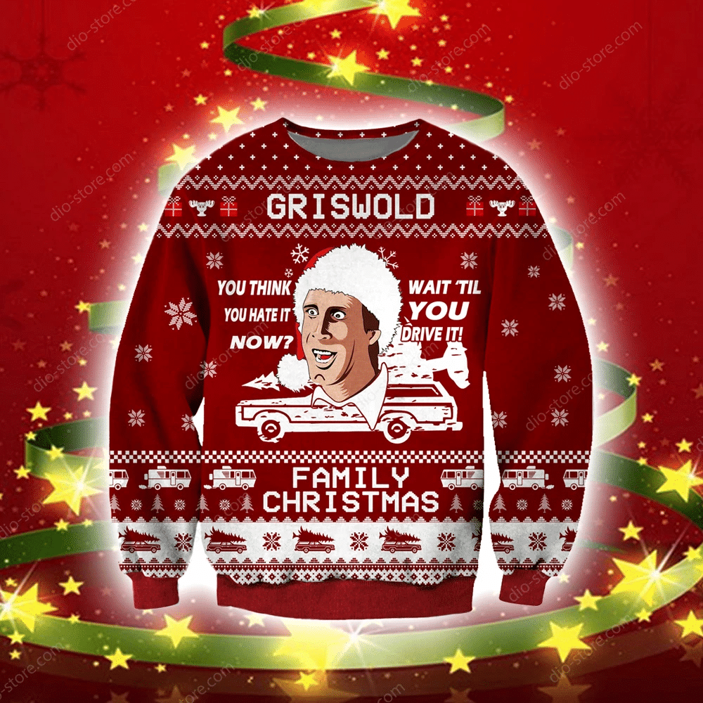 Griswold Family Christmas Knitting Pattern 3D Print Ugly Christmas Sweater