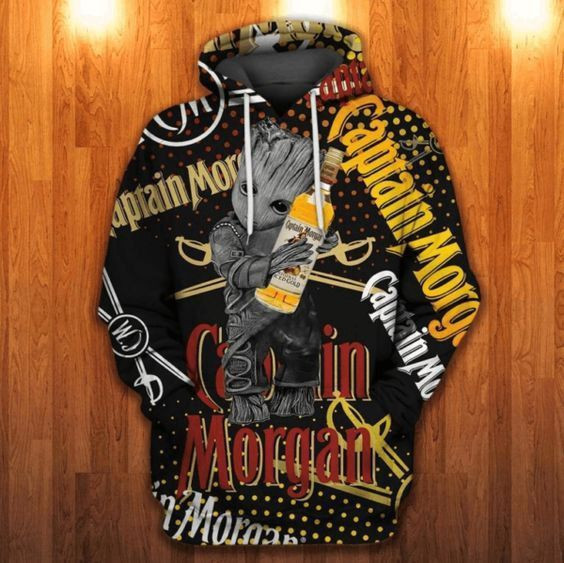 Groot Captain Morgan 3D All Over Print Hoodie & Zip Hoodie