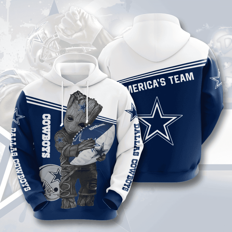 Groot Hold Dallas Cowboys 3D All Over Print Hoodie & Zip Hoodie