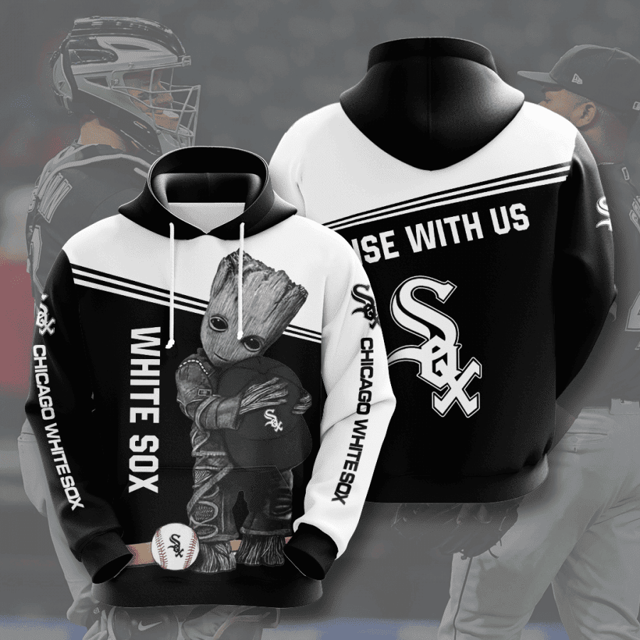 Groot Hugging CHICAGO WHITE SOX 3D All Over Print Hoodie & Zip Hoodie