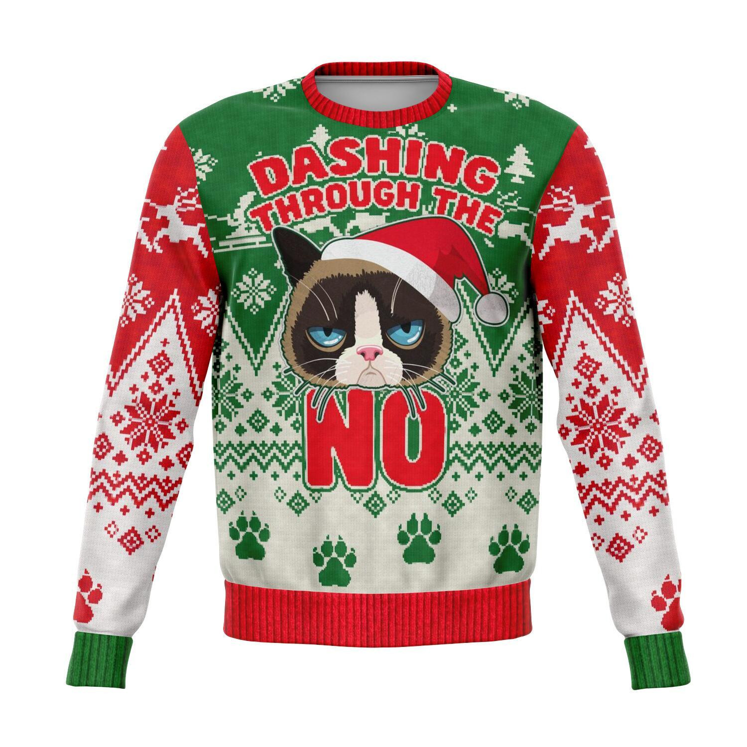Grumpy Cat Funny Ugly Christmas Sweater, Perfect Holiday Gift