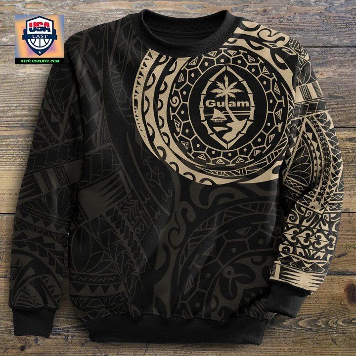 Guam In My Heart Polynesian Sweater Knitted Long-Sleeved Sweater 