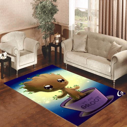Guardian Of The Galaxy Baby Groot Dancing 3D Rectangle Area Rug – Full Print Carpet For Living Room & Bedroom Home Decor
