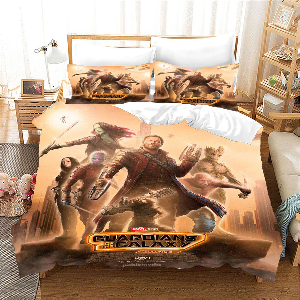Guardians Of The Galaxy Duvet Cover Quilt Cover Pillowcase Bedding Set Bed Linen Home Bedroom Decor