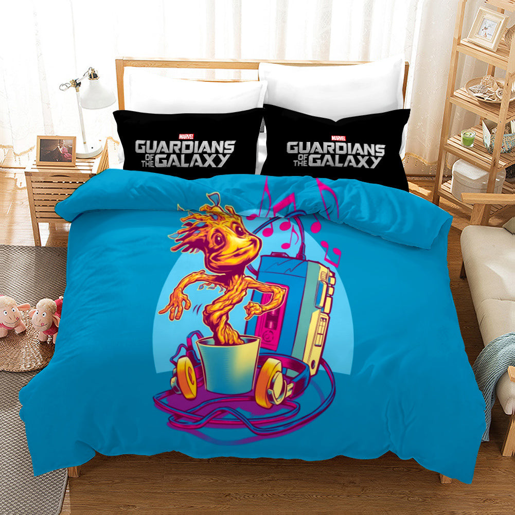 Guardians Of The Galaxy Groot Duvet Cover Quilt Cover Pillowcase Bedding Set Bed Linen Home Bedroom Decor