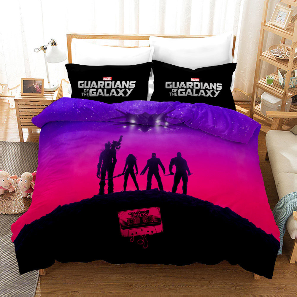 Guardians Of The Galaxy Groot Star Lord Rocket Duvet Cover Quilt Cover Pillowcase Bedding Set Bed Linen Home Bedroom Decor