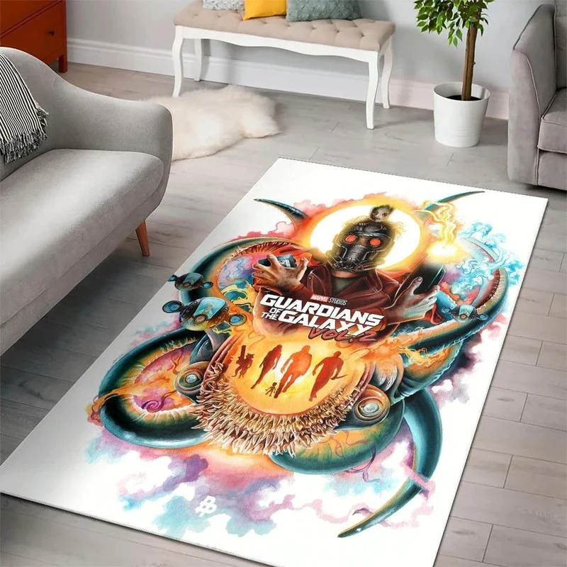 Guardians Of The Galaxy Marvel Movies 3D Rectangle Area Rug – Full Print Carpet For Living Room & Bedroom Home Decor