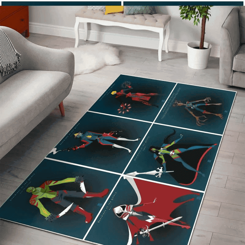 Guardians Of The Galaxy Marvel Movies 3D Rectangle Area Rug – Full Print Carpet For Living Room & Bedroom Home Decor