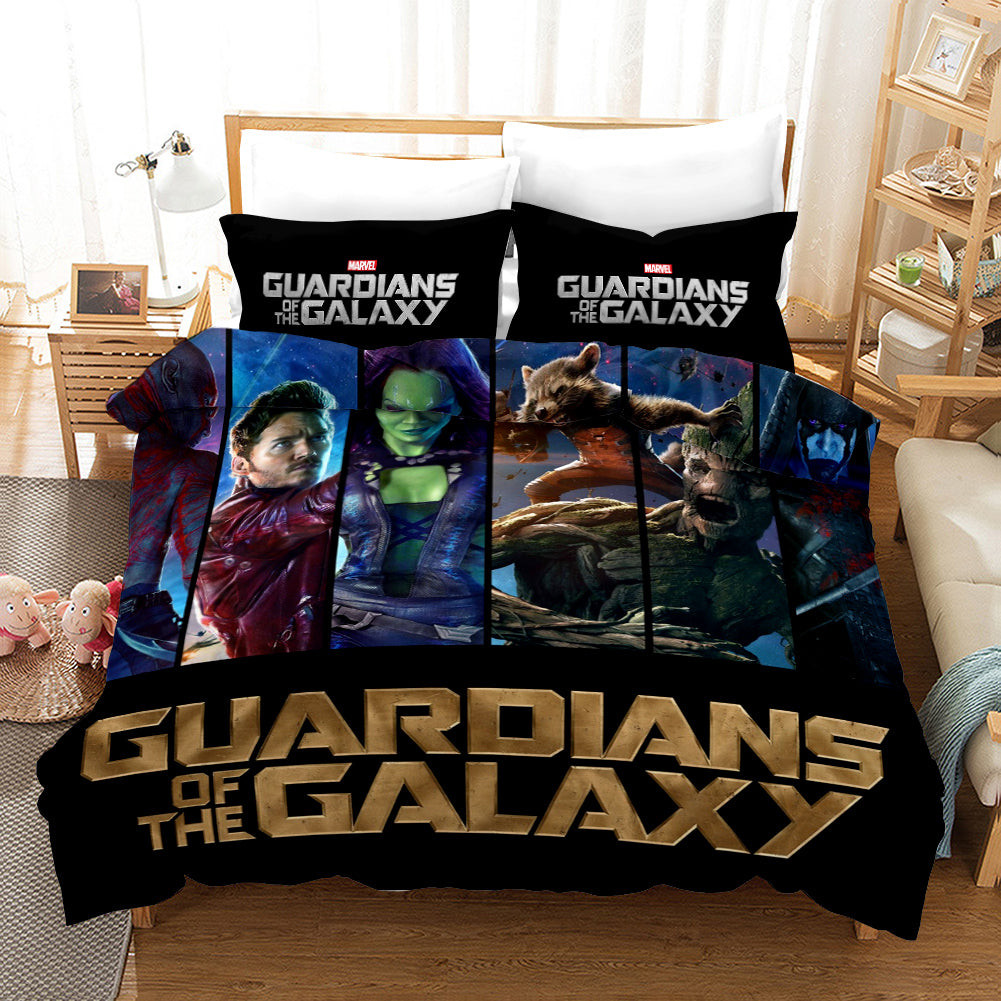 Guardians Of The Galaxy Star Lord Rocket Raccoon Duvet Cover Quilt Cover Pillowcase Bedding Set Bed Linen Home Bedroom Decor