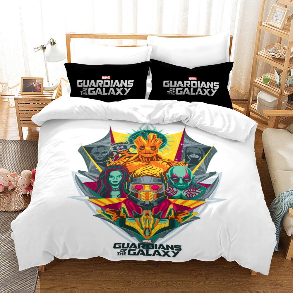Guardians Of The Galaxy Star Lord Rocket Raccoon Duvet Cover Quilt Cover Pillowcase Bedding Set Bed Linen Home Bedroom Decor