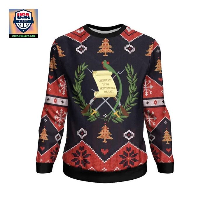 Guatemala Christmas Sweater Santa Claus Ho Ho Ho