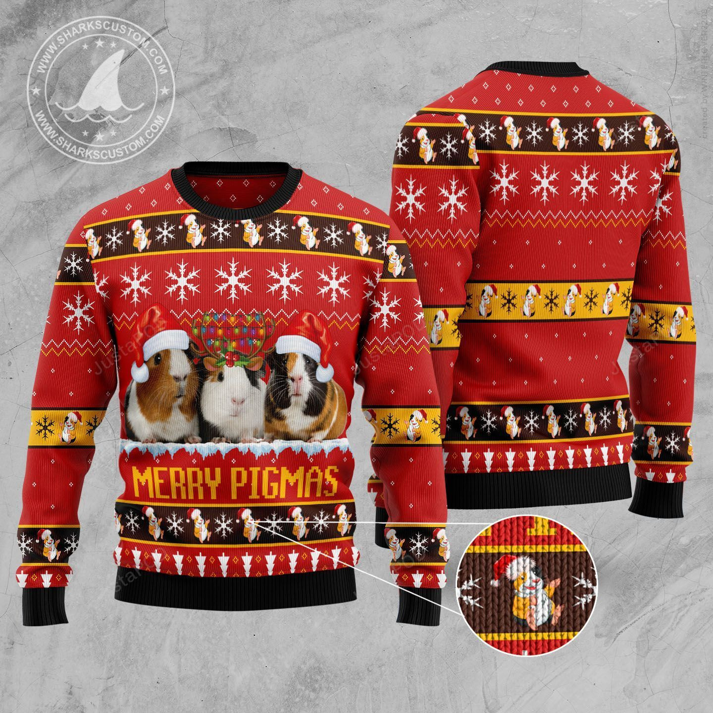 Guinea Merry Pigmas Ugly Christmas Sweater,
