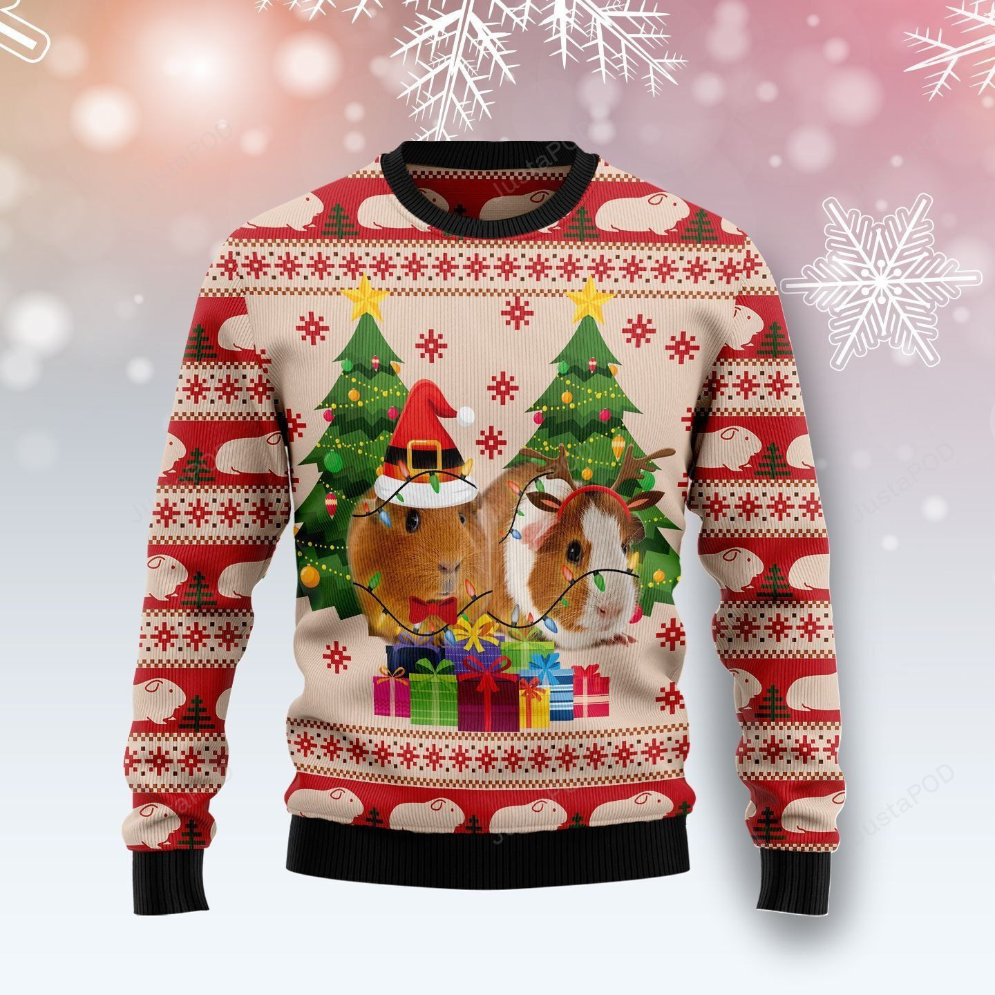 Guinea Pig Love Christmas Ugly Christmas Sweater, Perfect Holiday Gift