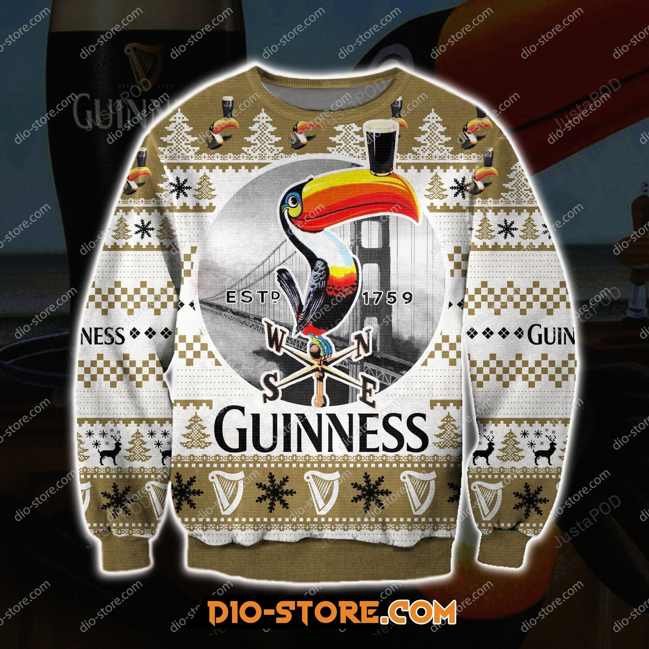 Guinness Beer 1759 Ugly Christmas Sweater, Perfect Holiday Gift