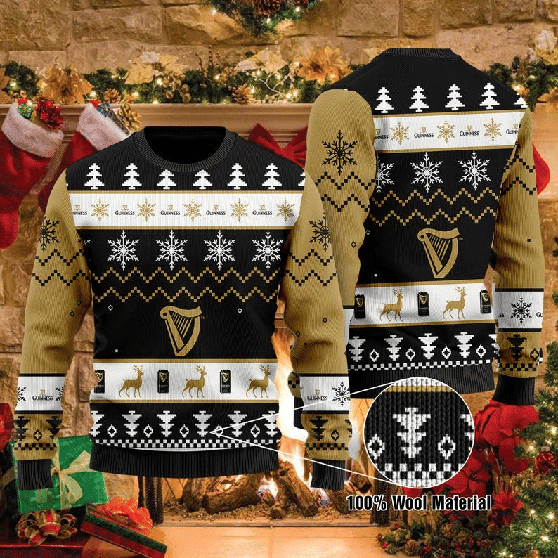 Guinness Beers Ugly Christmas Sweater, Perfect Holiday Gift