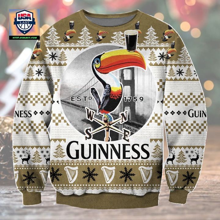 Guinness Toucan Brewery Ugly Christmas Sweater