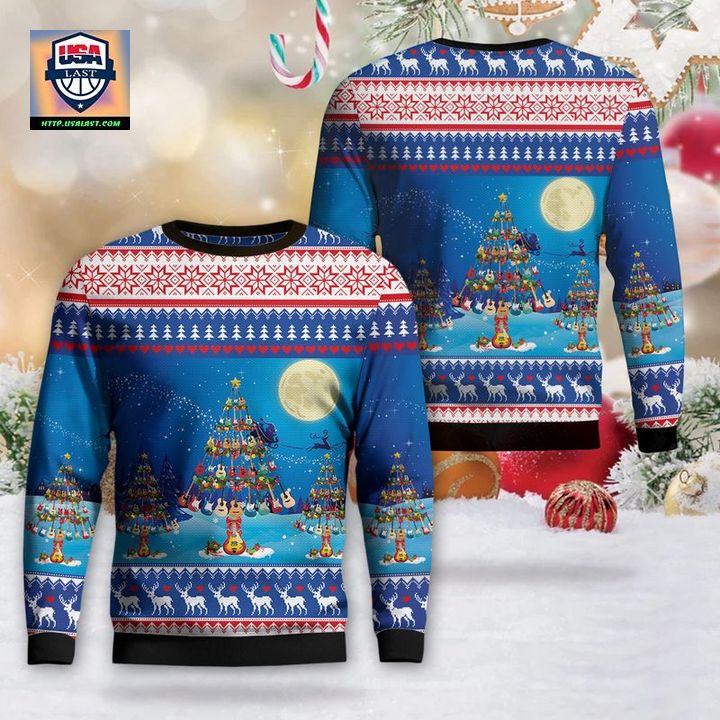 Guitar Christmas Tree Guitarist Xmas Christmas Sweater 3D