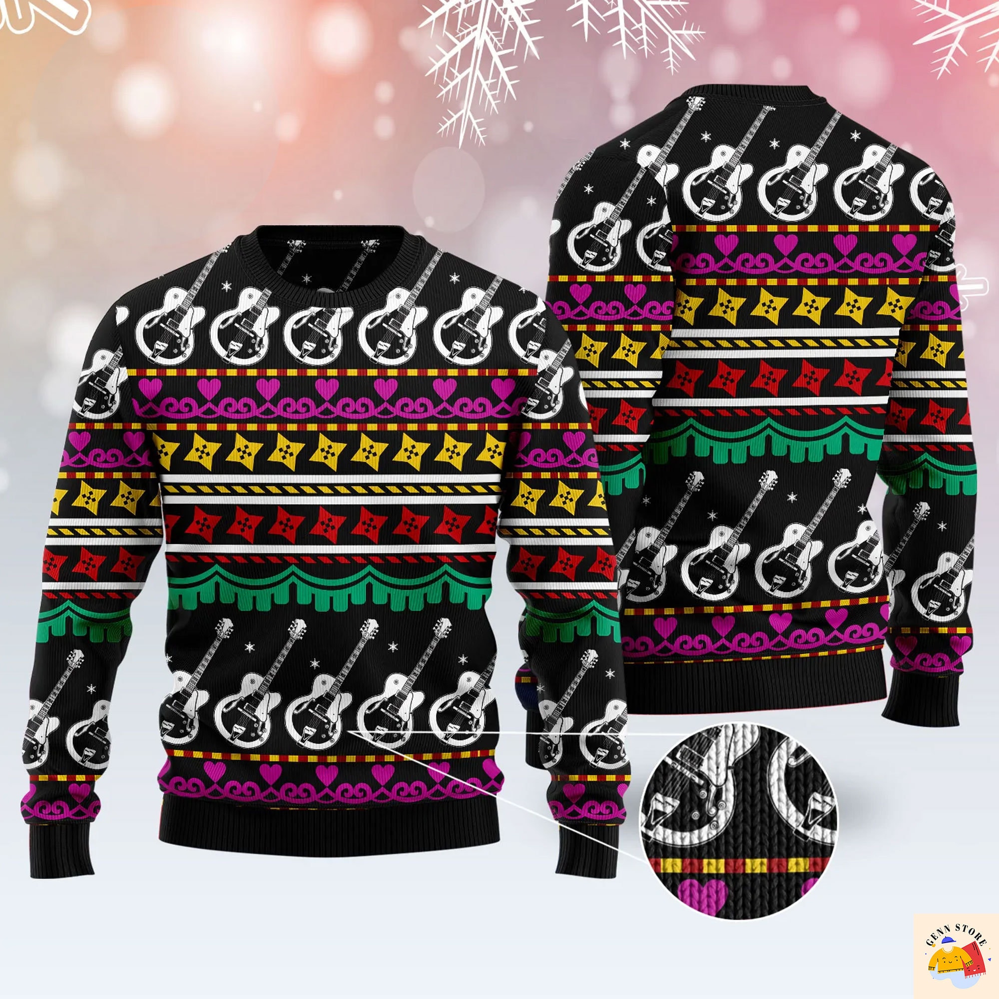 Guitar Christmas Ugly Christmas Sweater