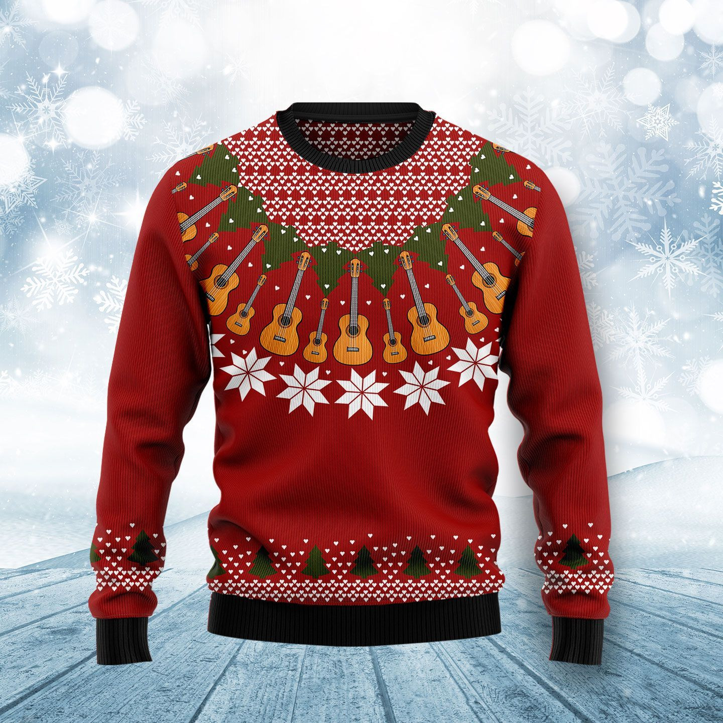 Guitar Lover Ugly Christmas Sweater,